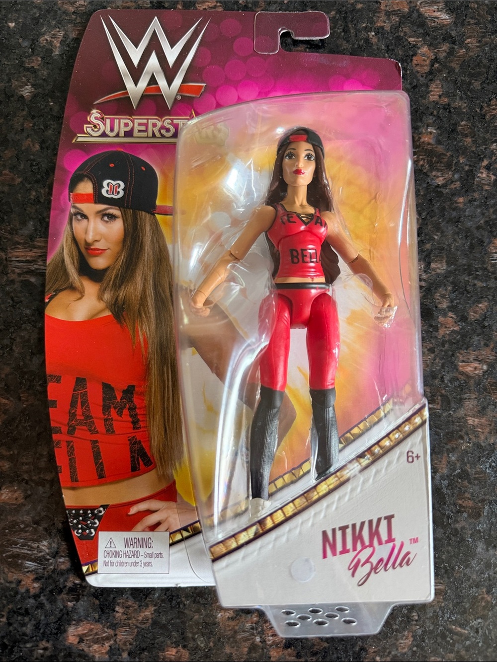 WWE Nikki Bella Figure in Red and Black Ring Outfit New in Box
